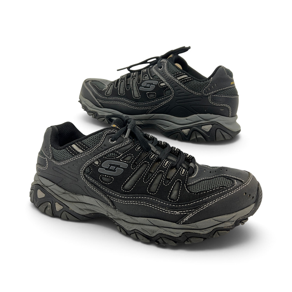 Skechers After Burn Black Charcoal Sneakers Men’s Size 9 No Insoles